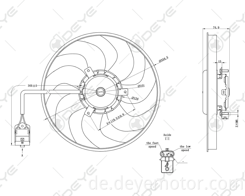 94722520 96152244 Kühlerlüfter mit Kühler für OPEL CORSA CLASSIC